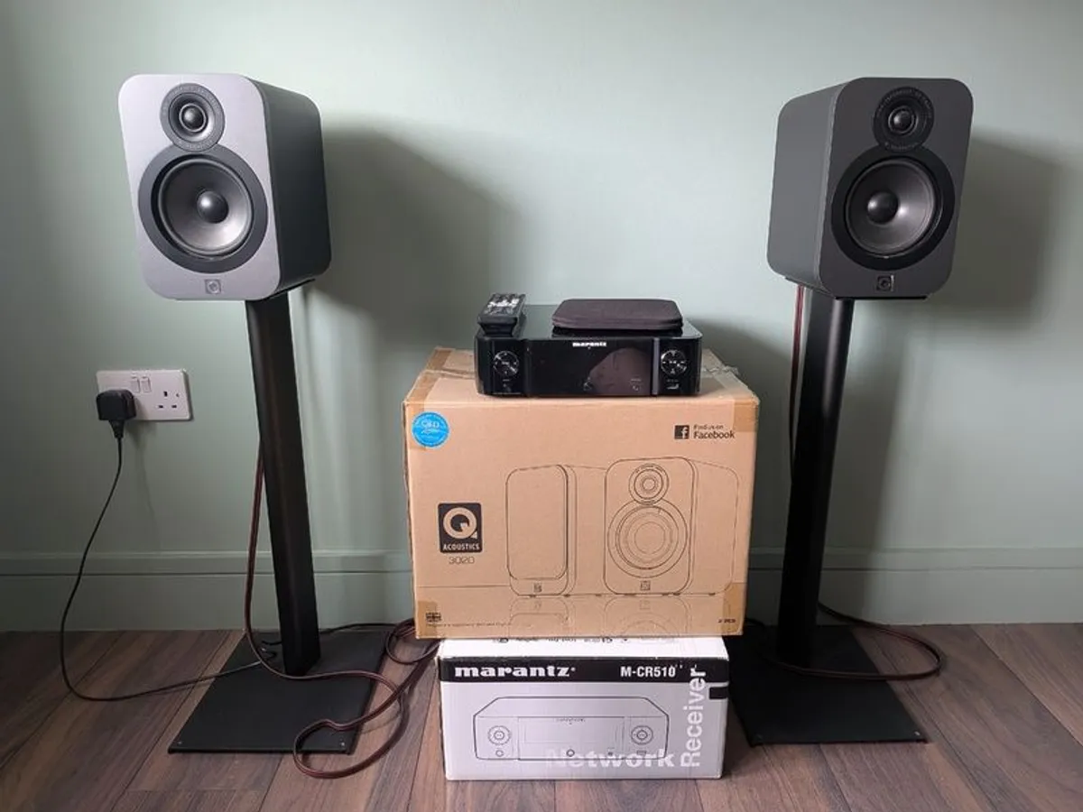 Q Acoustics 3020 Speakers & Marantz M-CR510 Bundle - Image 1