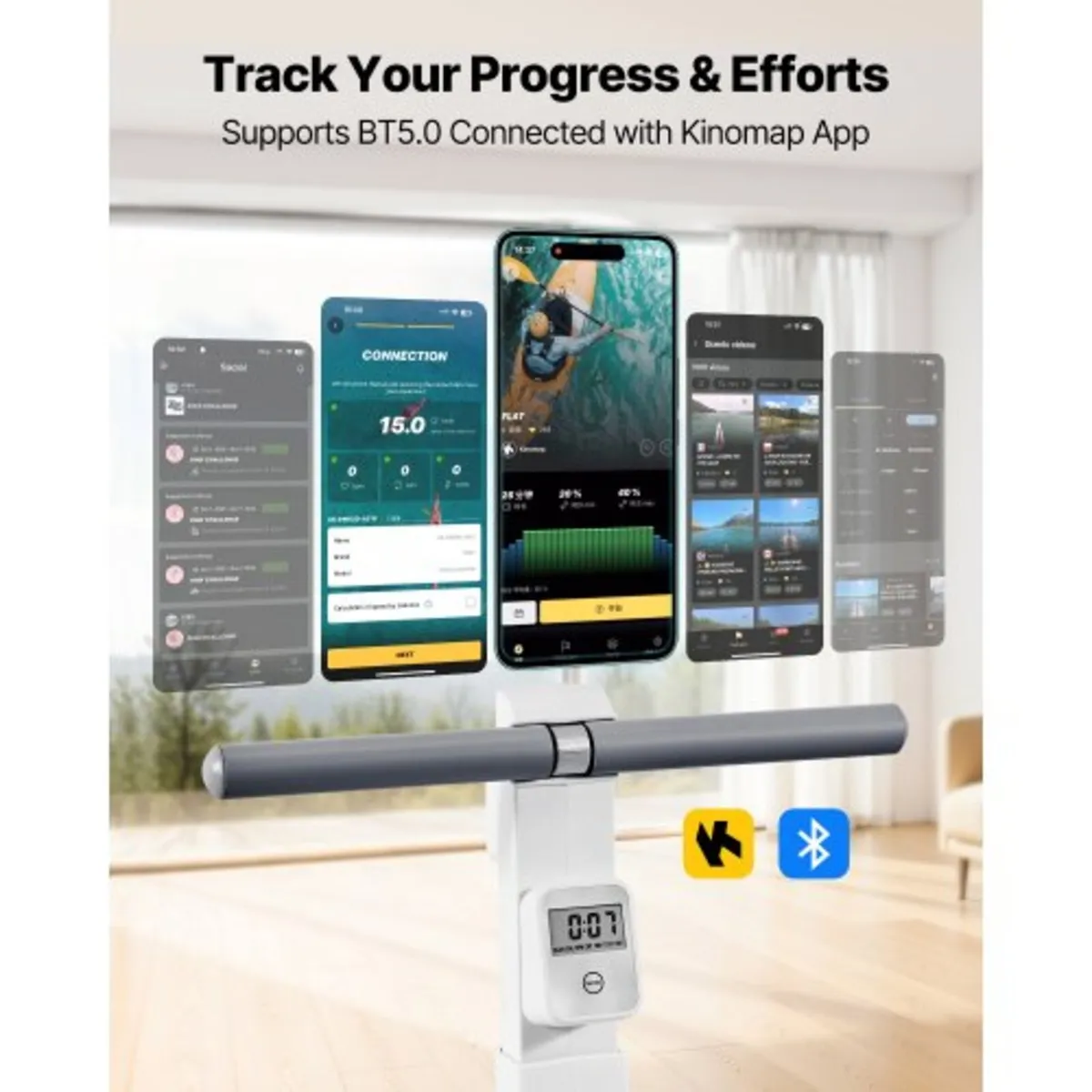 Rowing Machine,16-Level Quiet Resistance Adjustabl - Image 2