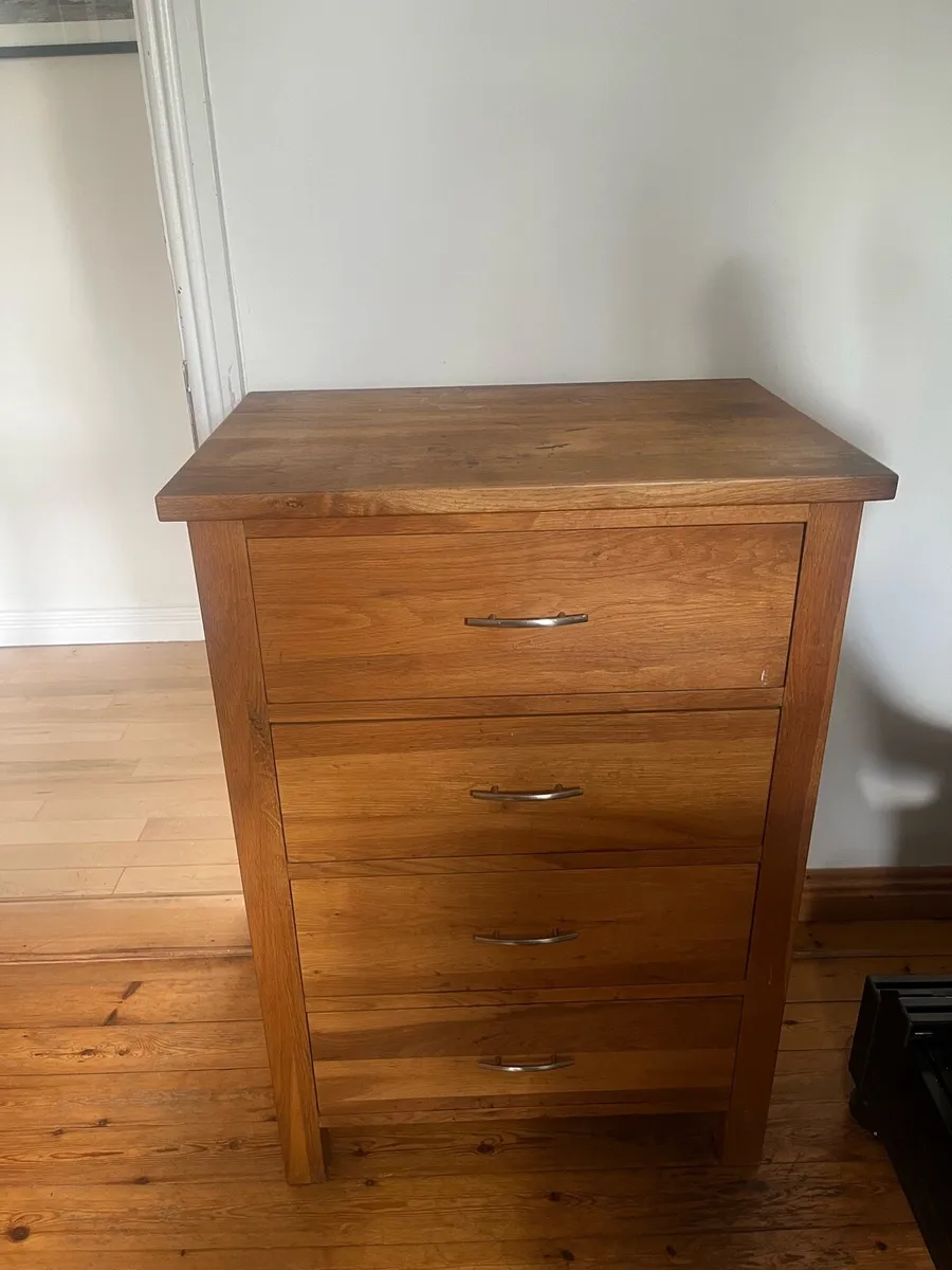 Solid Oak Chest Of Drwaers - Image 2