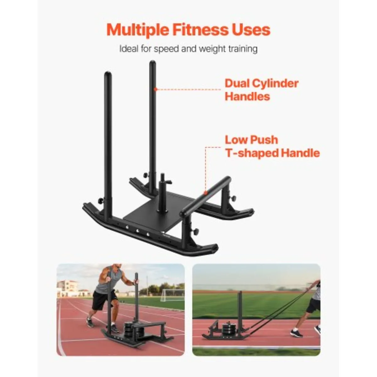 Weight Sled, Steel Power Sled, Fitness Strength Tr - Image 2