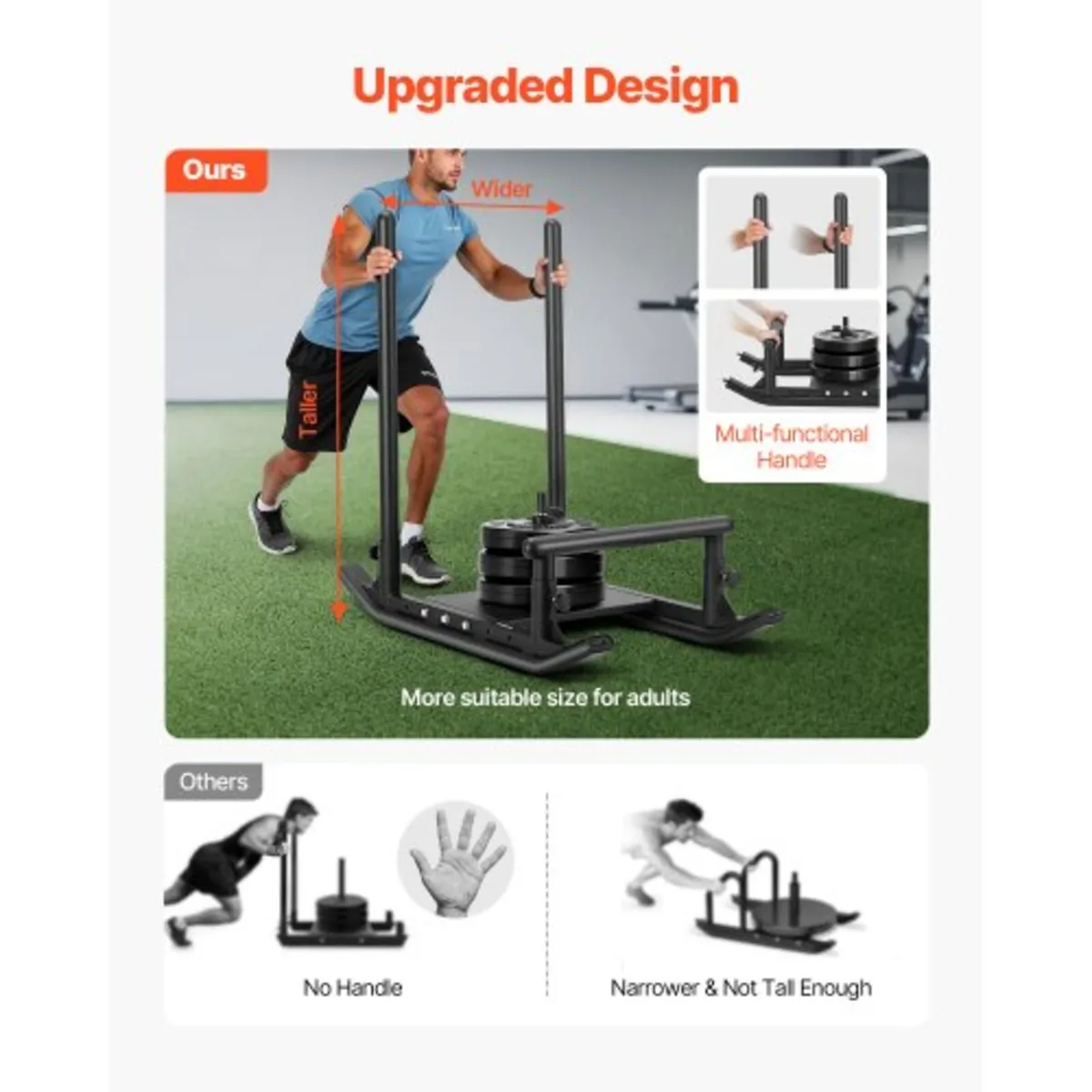 Weight Sled, Steel Power Sled, Fitness Strength Tr - Image 3