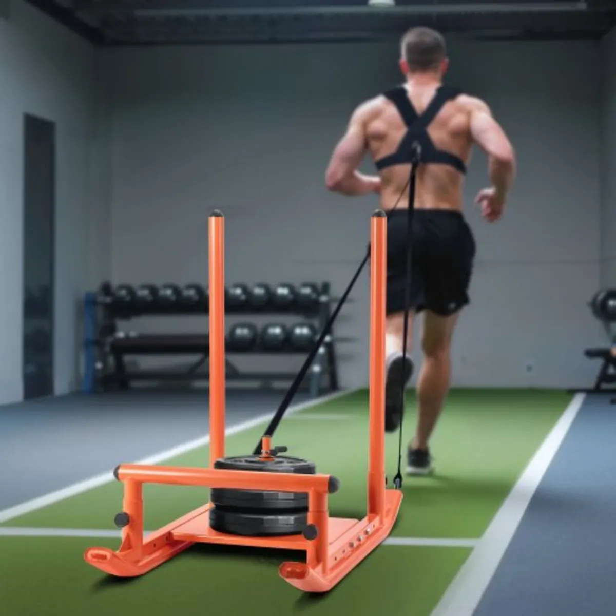 Steel Power Sled, Fitness Strength Training Sleds - Image 2