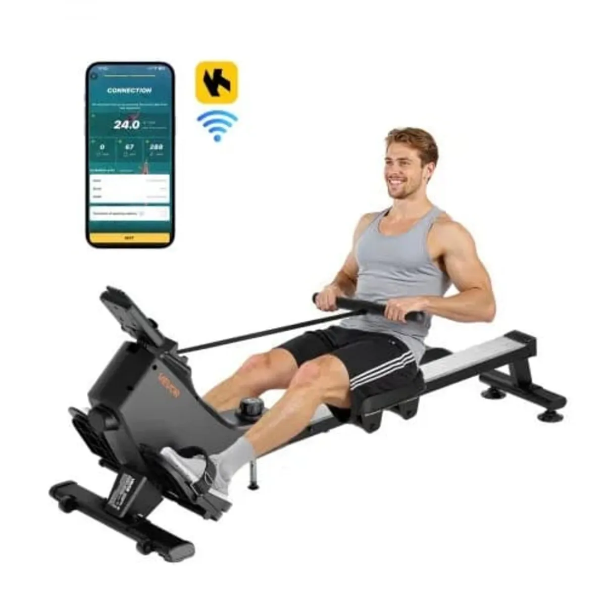 Magnetic Rowing Machine,16-Level Quiet Resistance - Image 1