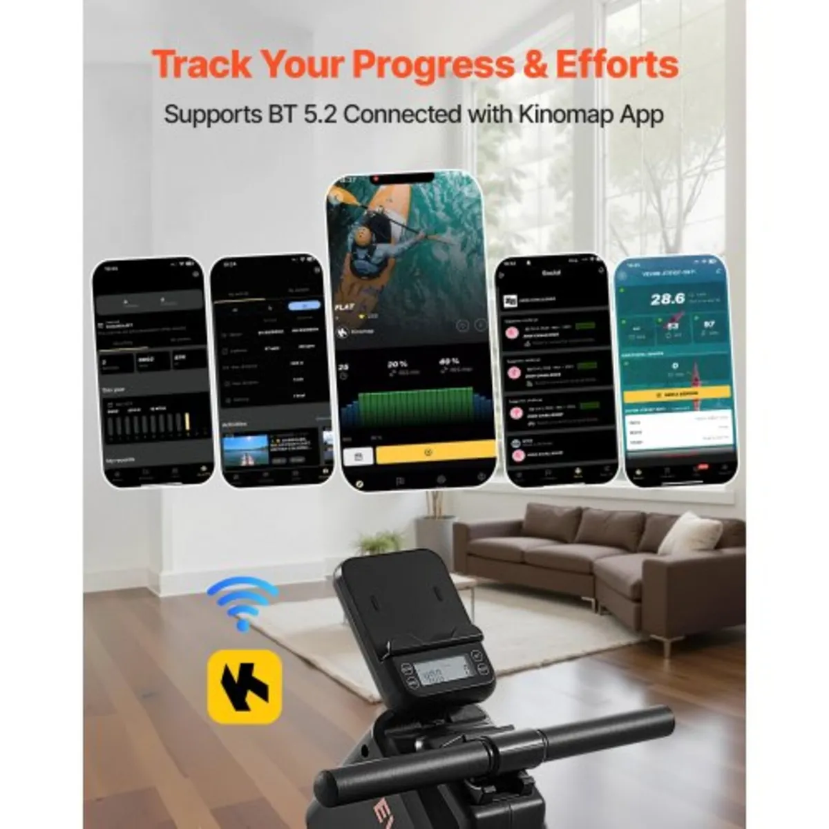 Magnetic Rowing Machine,16-Level Quiet Resistance - Image 4