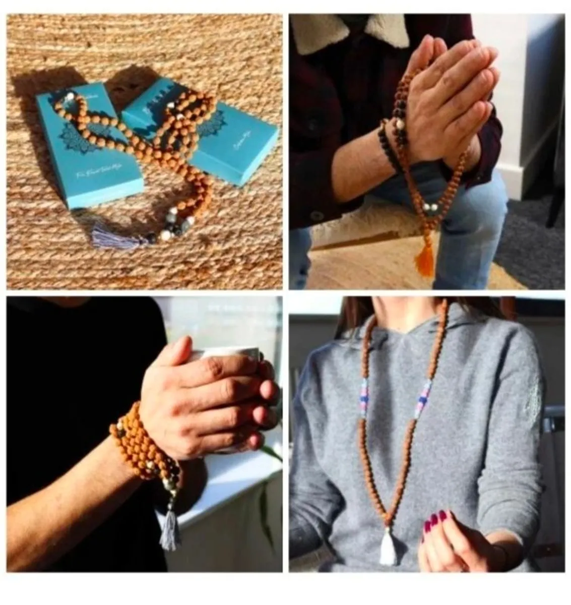 Fertility Goddess Rudraksha Mala Necklace 108 Beads Gift Boxed  Bali - Image 4