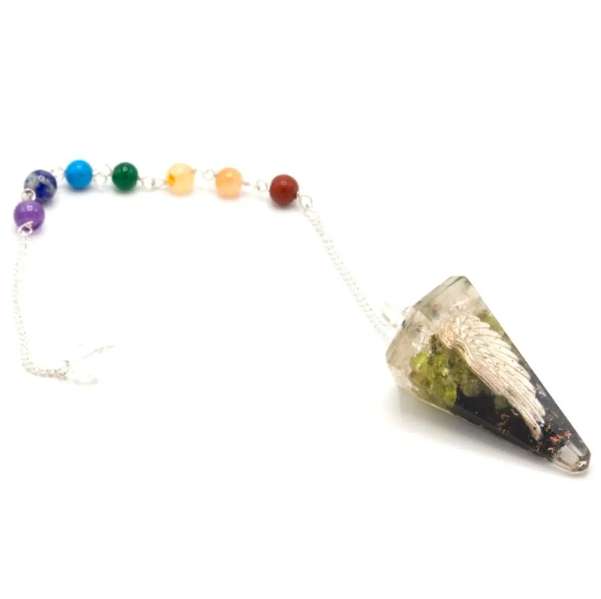Orgonite Chakra Pendulum Reiki Crystal Dowsing Tool Healing Stones - Image 2