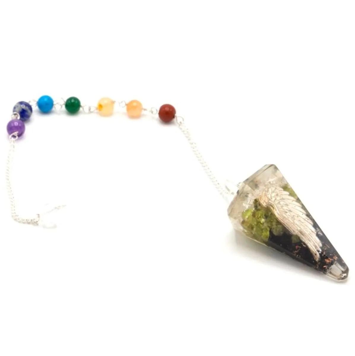 Orgonite Chakra Pendulum Reiki Crystal Dowsing Tool Healing Stones - Image 3