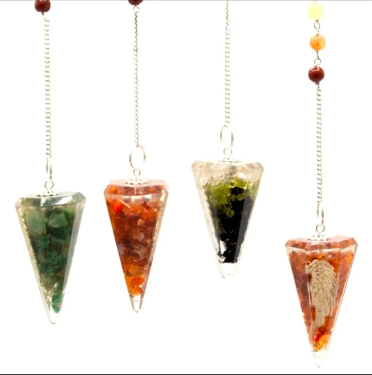 Orgonite Chakra Pendulum Reiki Crystal Dowsing Tool Healing Stones - Image 4