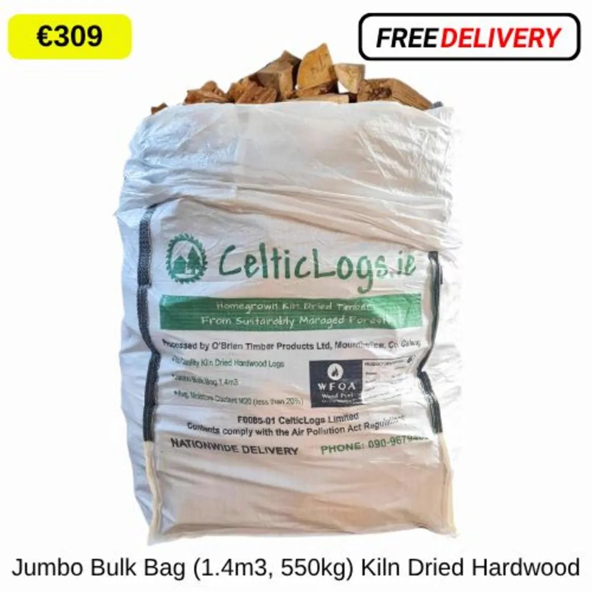 Kiln Dried Hardwood Logs; FREE Nationwide Delivery - Image 1