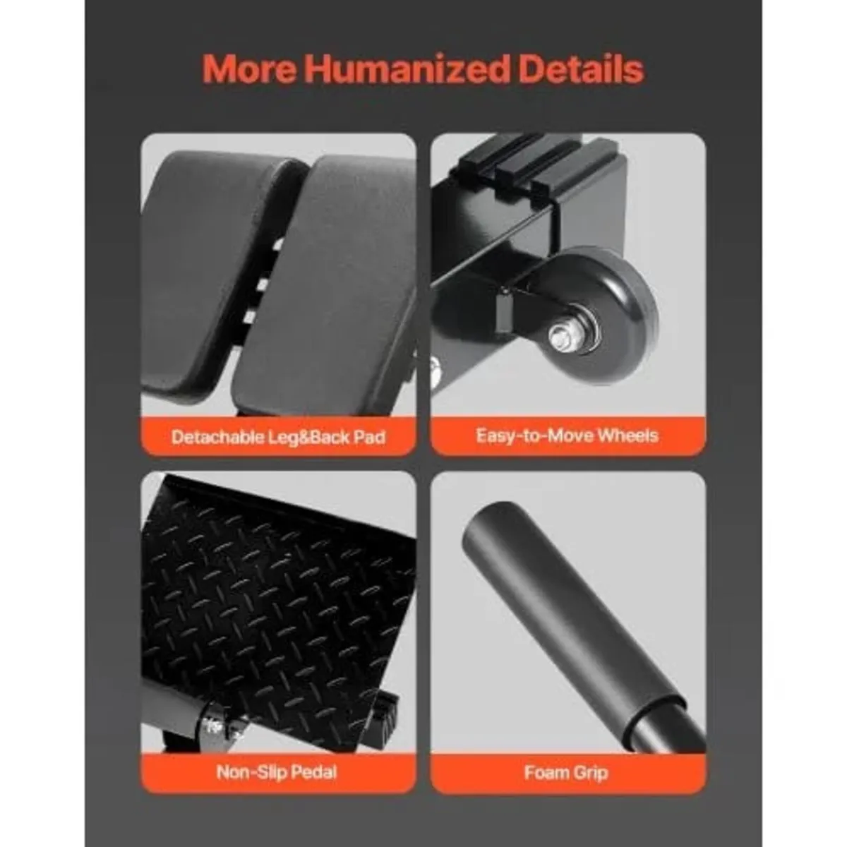 Roman Chair Hyperextension Bench, 350 lbs Adjustab - Image 2