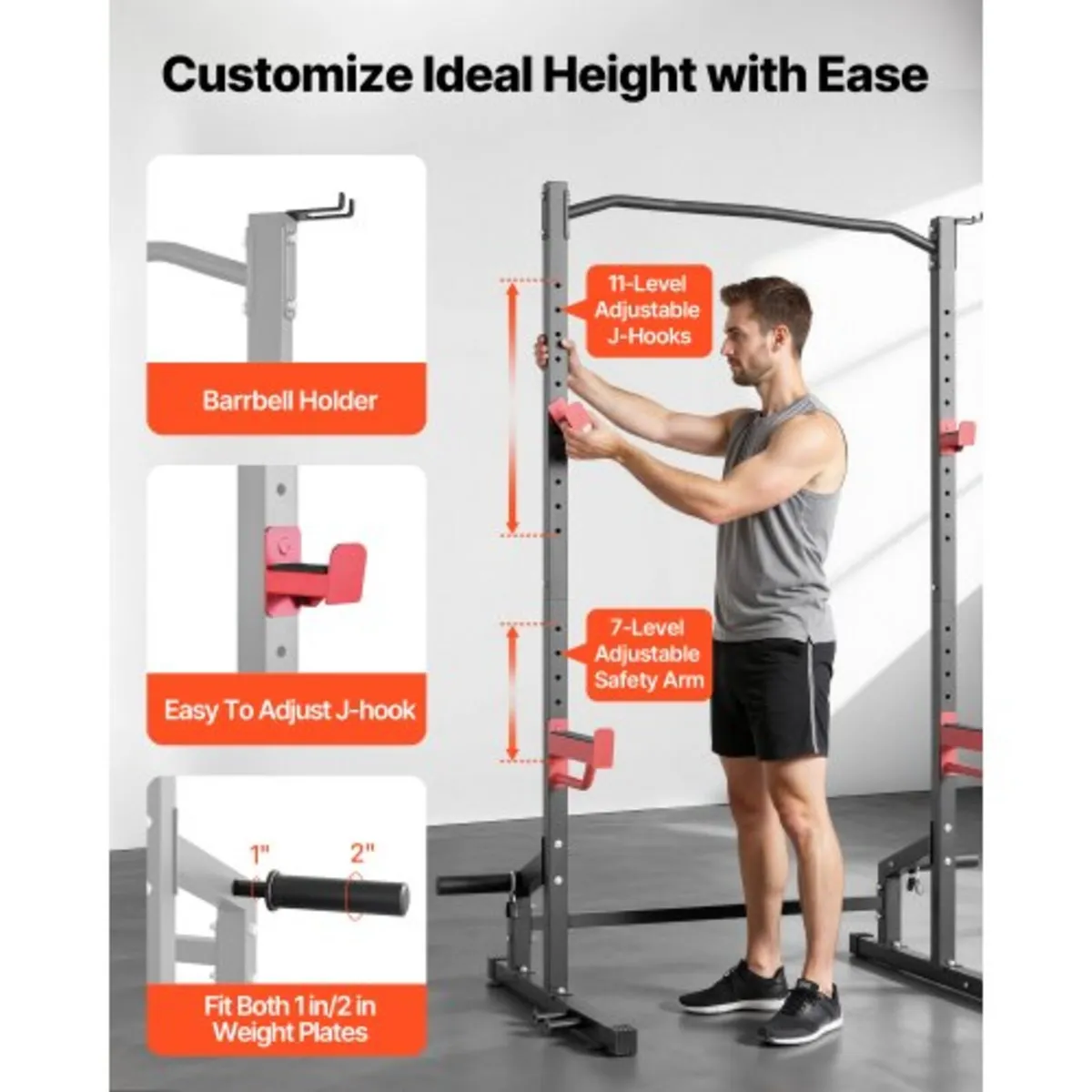Power Cage Squat Rack, Multifunctional Power Rack - Image 3