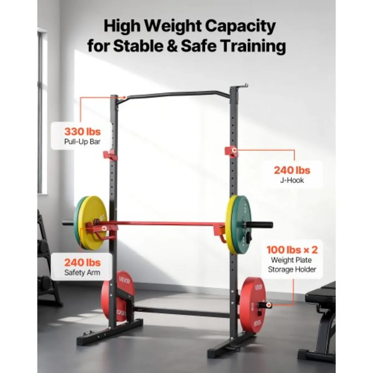 Power Cage Squat Rack, Multifunctional Power Rack - Image 4