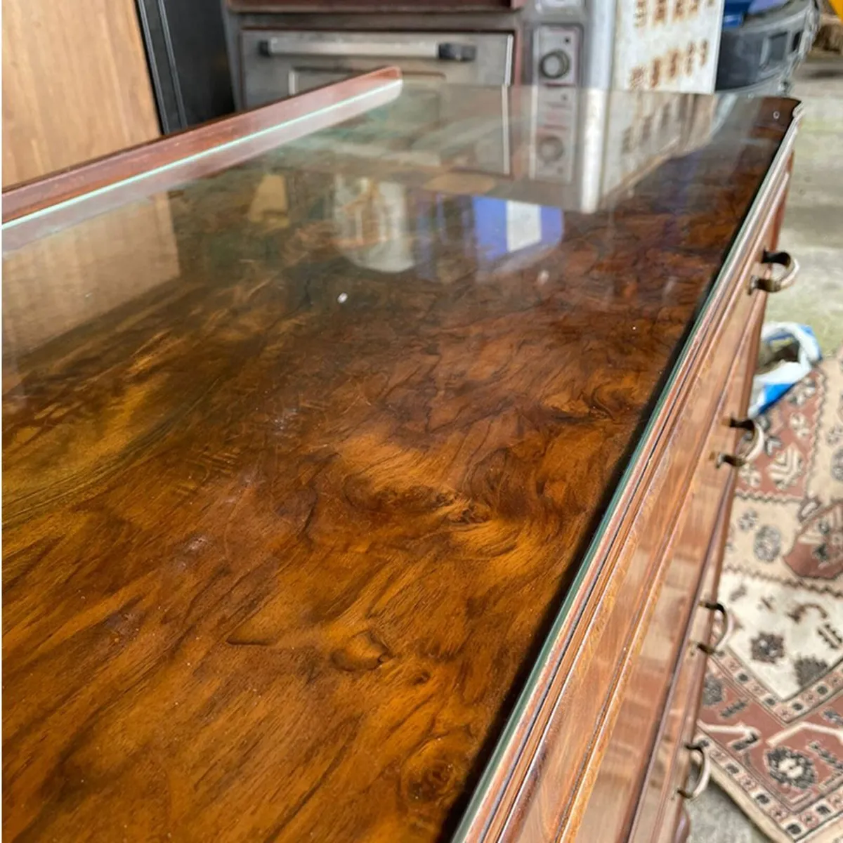 Vintage Walnut Tallboy Chest of Drawers - Image 2