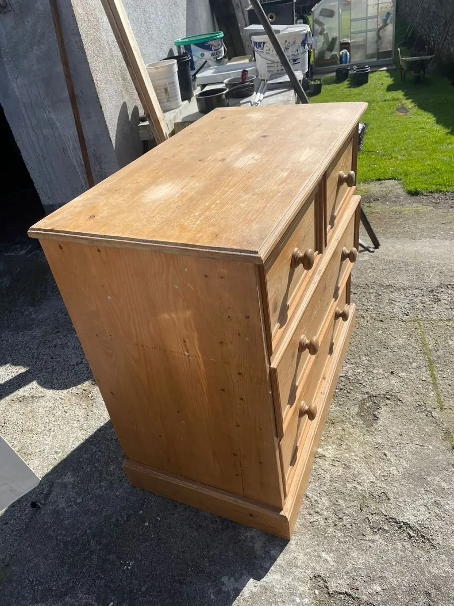 Solid Pine Chest of Drawers - 2 over 2 Design - Image 3