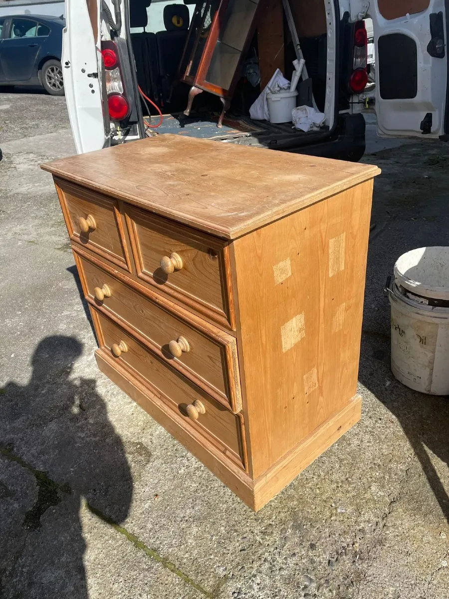 Solid Pine Chest of Drawers - 2 over 2 Design - Image 2