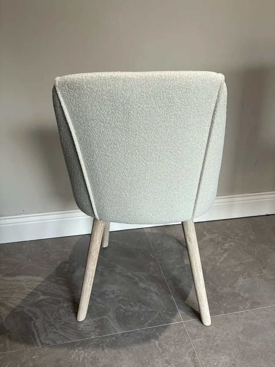 Dining chairs - beige with whitewash oak legs - Image 2