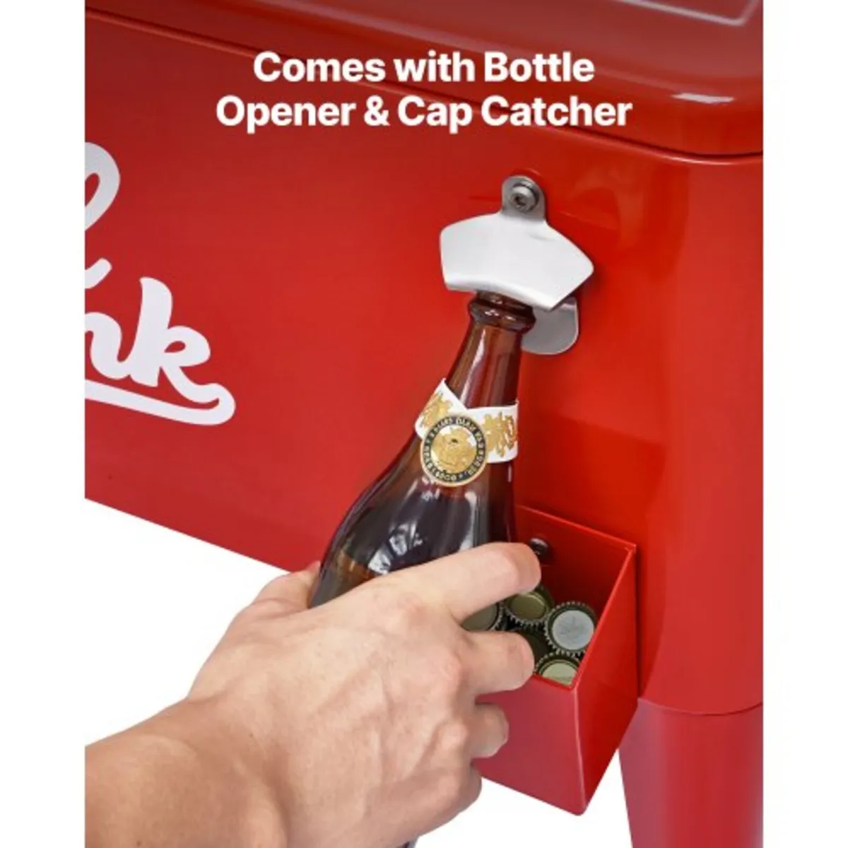 75.71 L Rolling Ice Chest, Holds up to 50 Bottles - Image 4