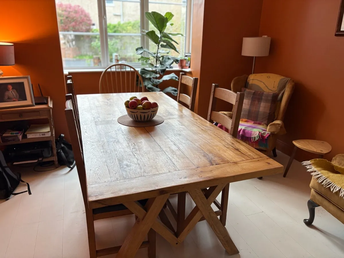 Solid Oak Kitchen table - Image 2