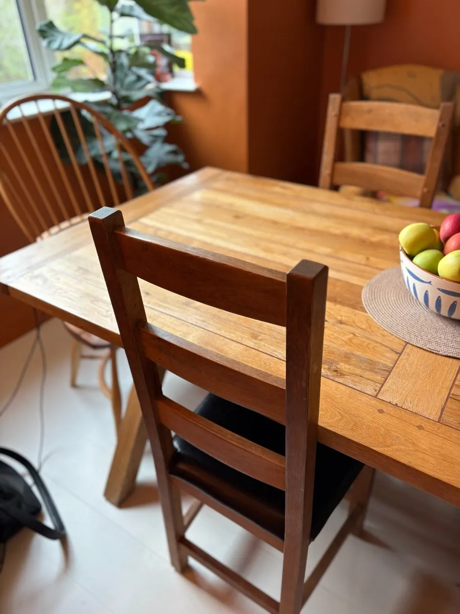 Solid Oak Kitchen table - Image 3