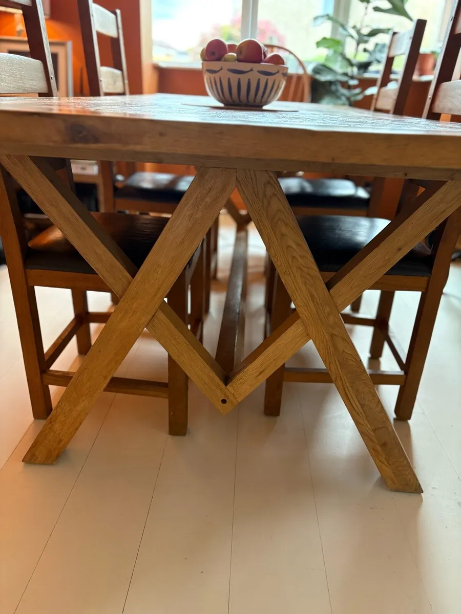 Solid Oak Kitchen table - Image 4