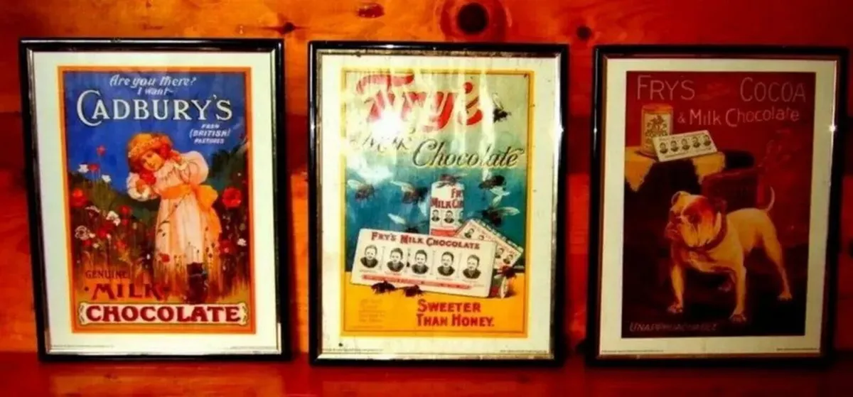 Vintage Trio Of Framed Chocolate Ad's - Image 4