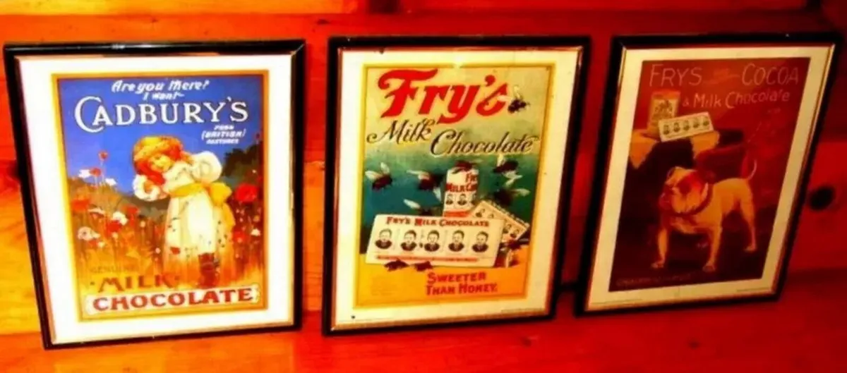 Vintage Trio Of Framed Chocolate Ad's - Image 2