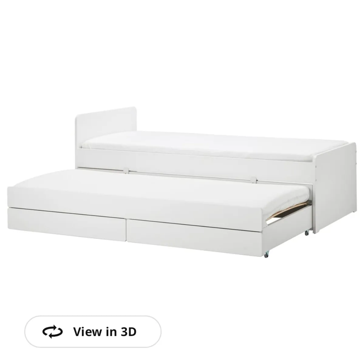 Single bed with underneath bed and storage - Image 1