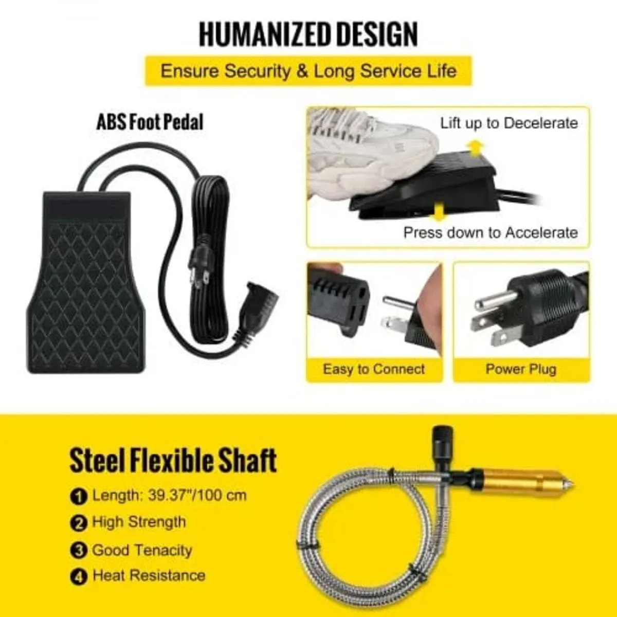 Flex Shaft Grinder 780W Rotary Tool 500-23000RPM R - Image 2