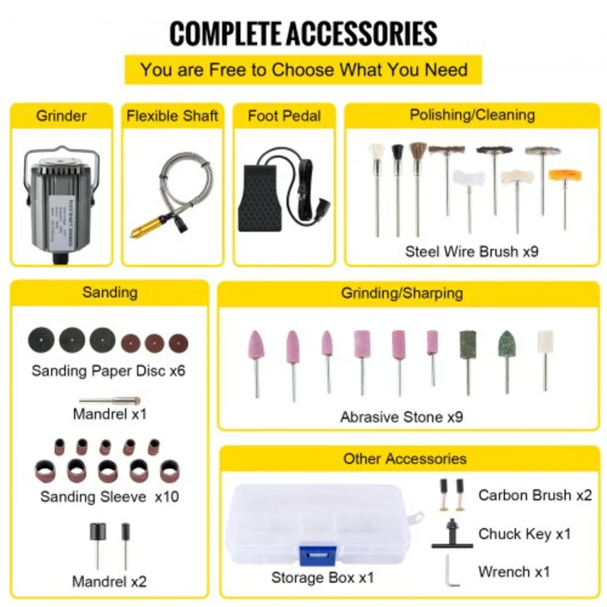 Flex Shaft Grinder 780W Rotary Tool 500-23000RPM R - Image 4