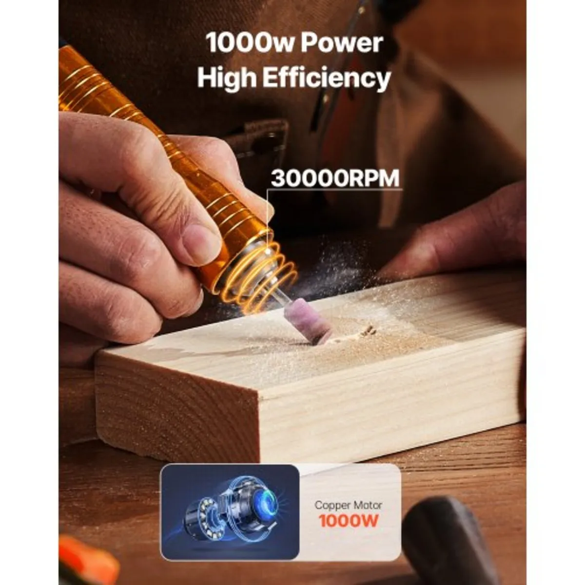 Flex Shaft Grinder, 1000W 30,000RPM Electric Flex - Image 3