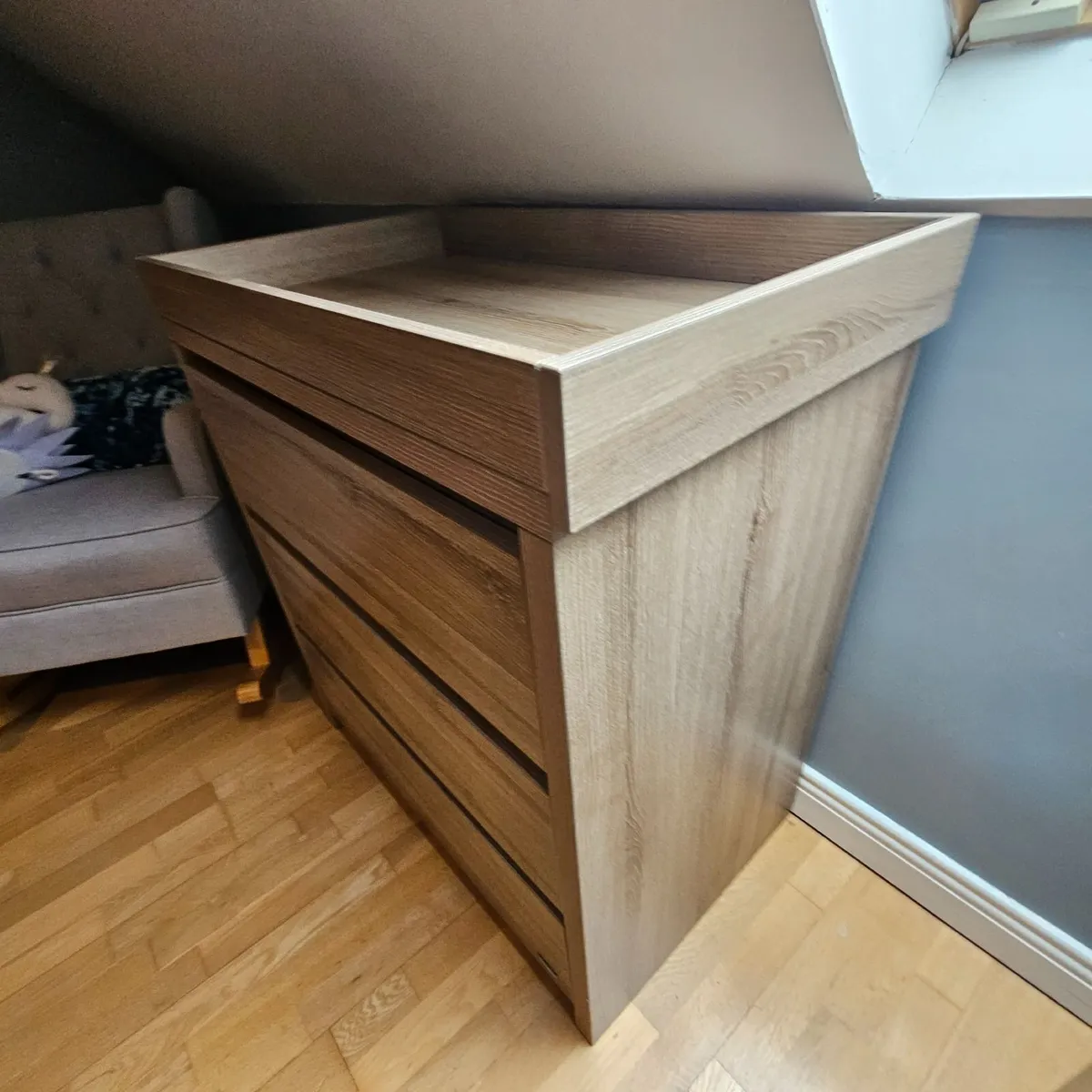 Tutti bambini cotbed, changing unit and mattress - Image 4