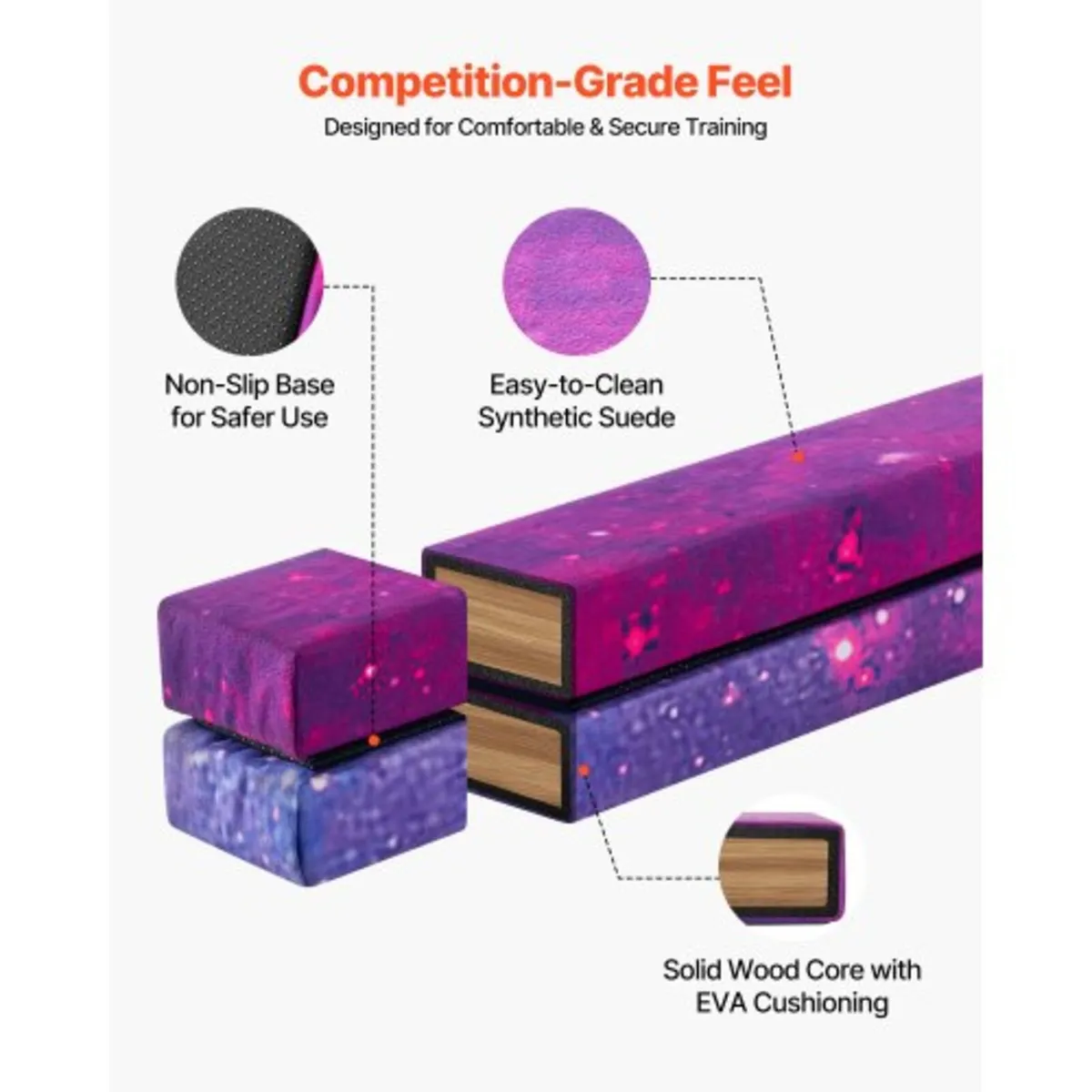 8FT Folding Balance Beam for Kids, 136.1KG Stable - Image 4