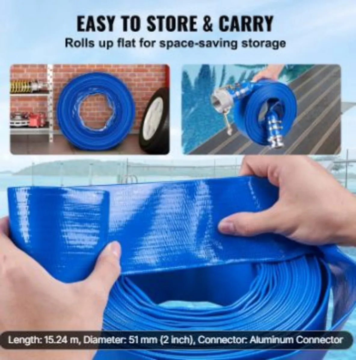 Backwash Hose, 51 mm x 15,24 m - Image 3