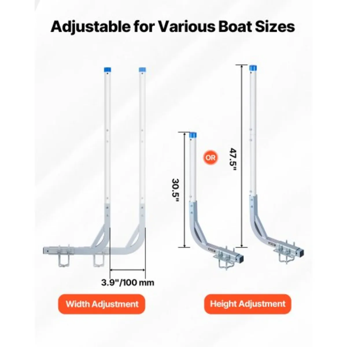 Boat Trailer Guides, 775 mm/1205 mm Height Guide P - Image 4