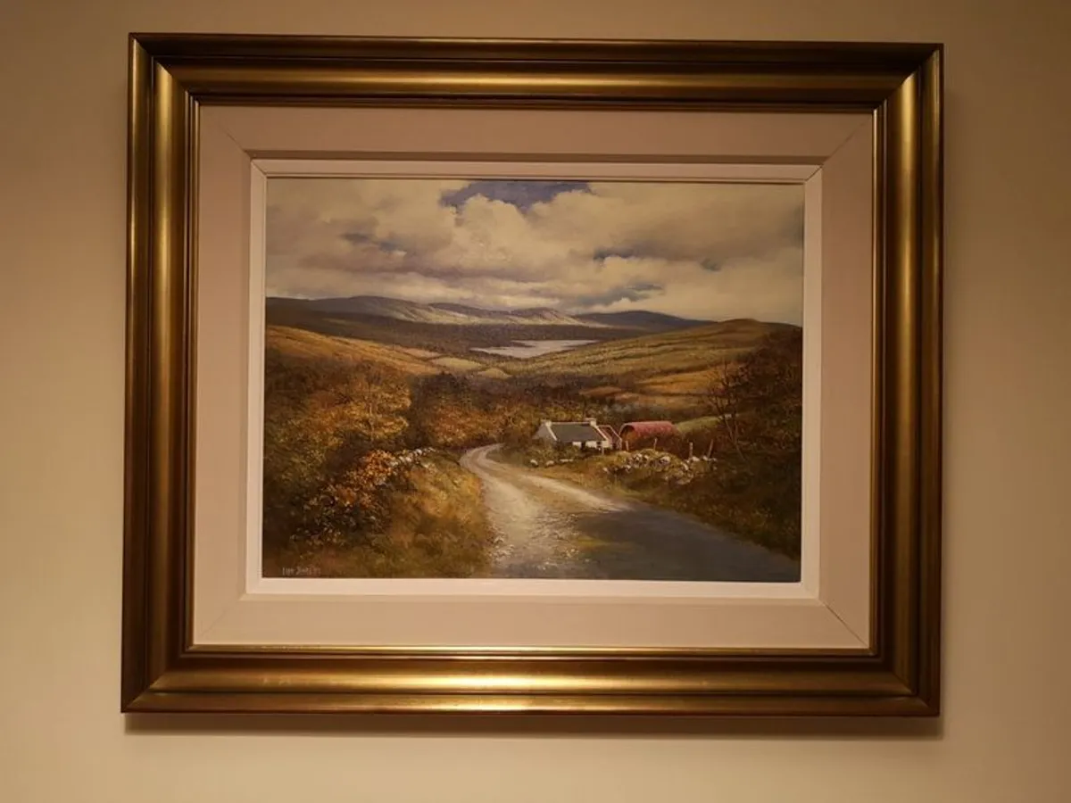 Liam Jones painting 'Cottage in the Hills' - Image 1