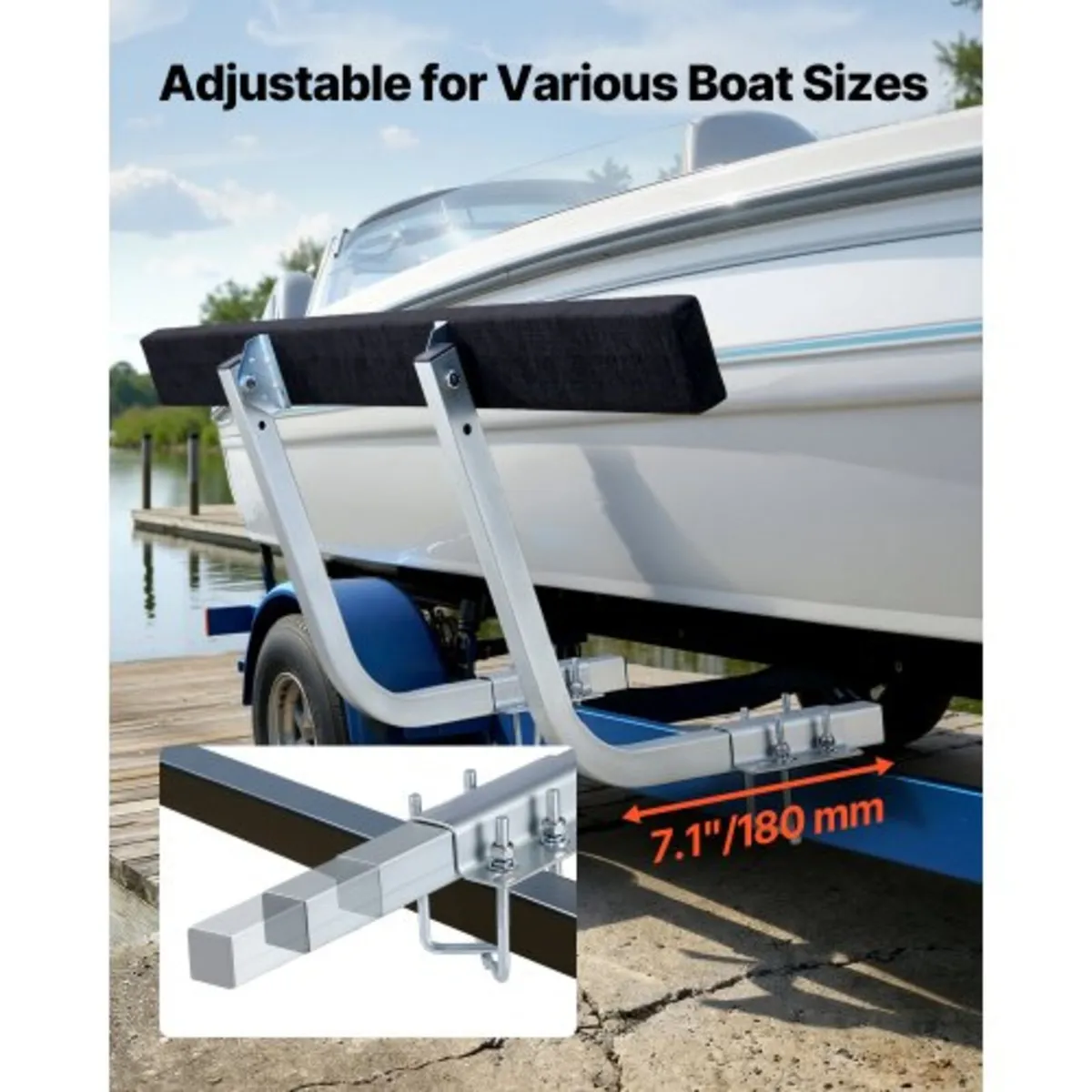 Boat Trailer Guides, 425 mm/475 mm Height Adjustab - Image 2