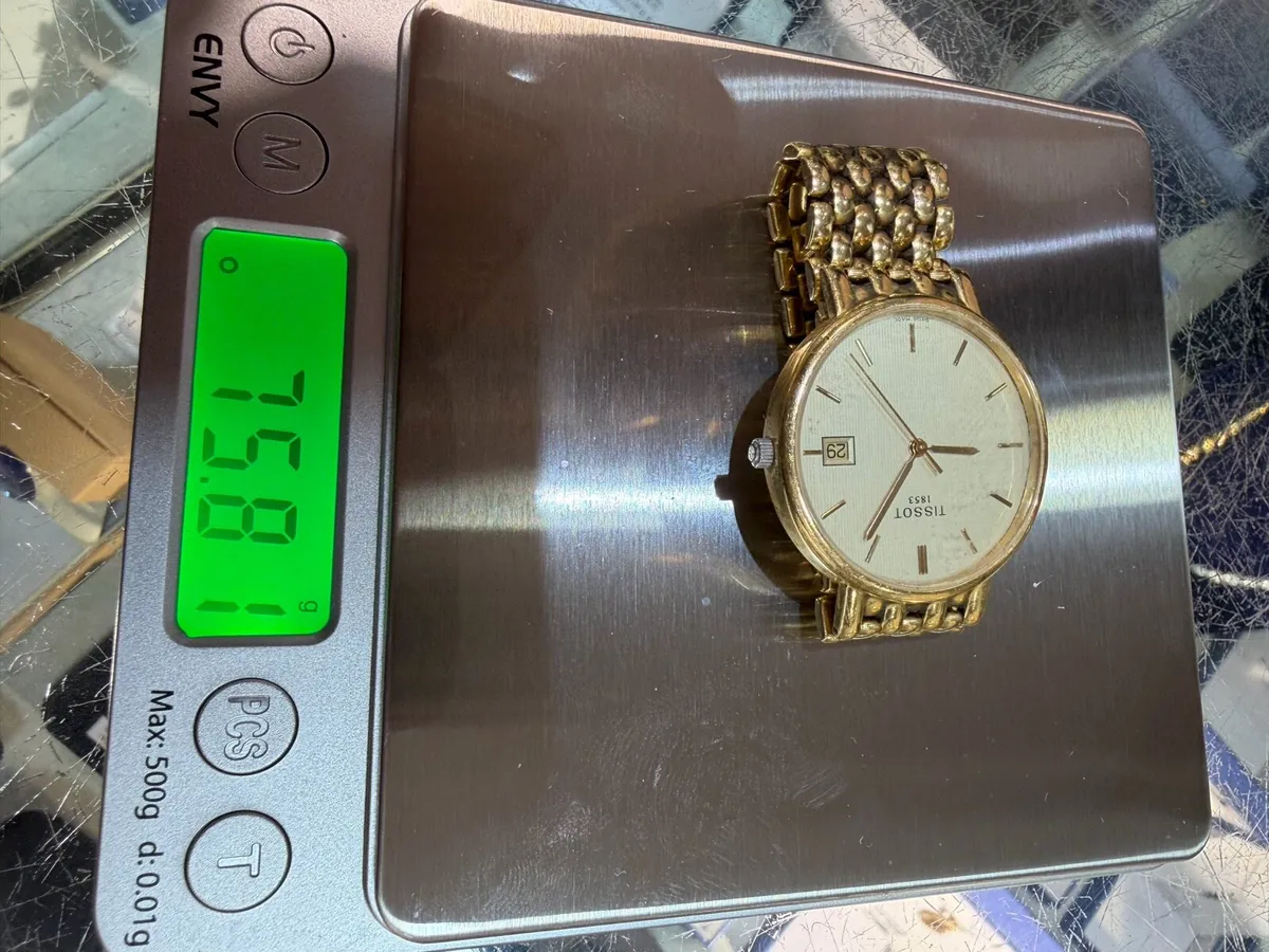 Tissot gents 18ct gold watch - Image 1