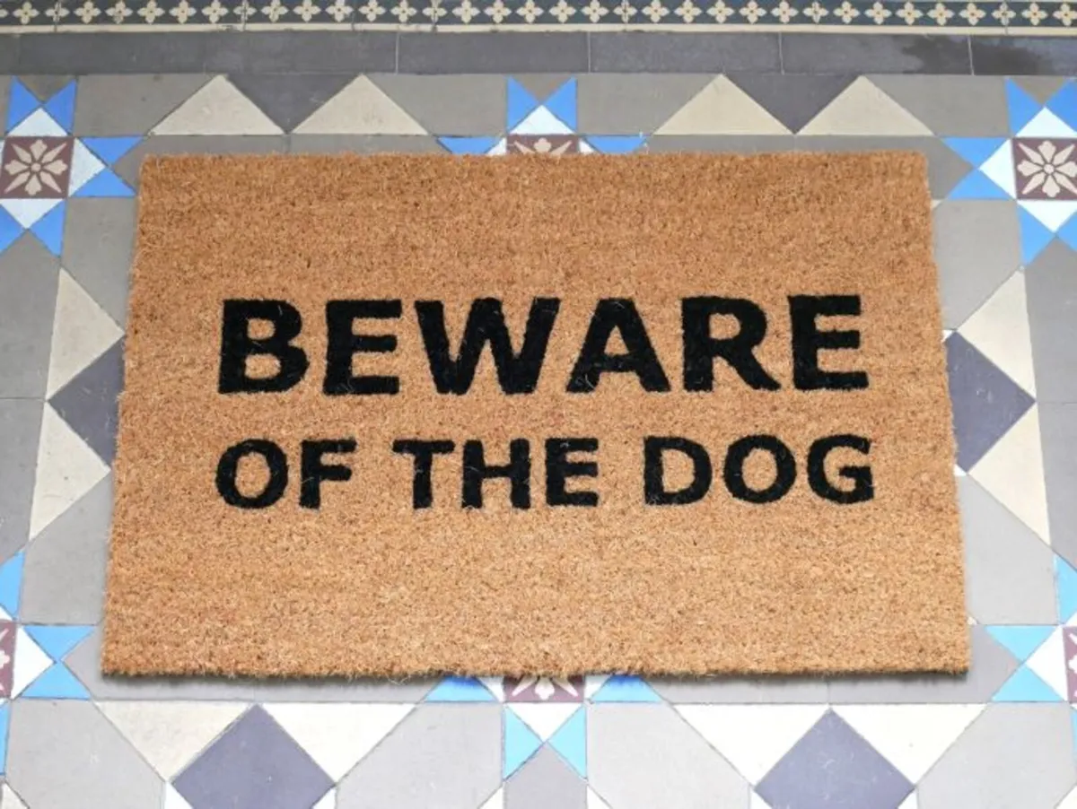 Door Mat Beware of the Dog D9692