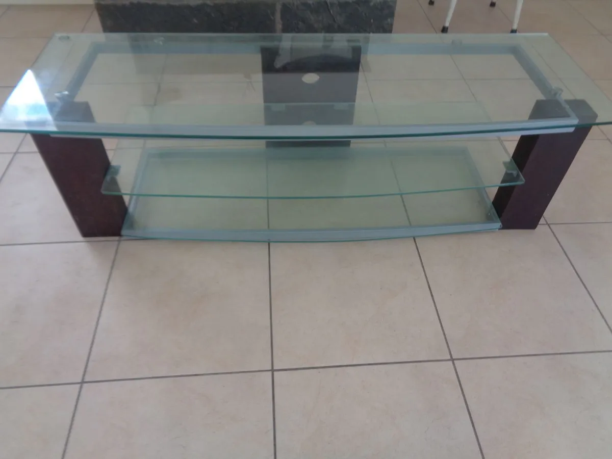 Glass TV Stand for Sale - Image 1