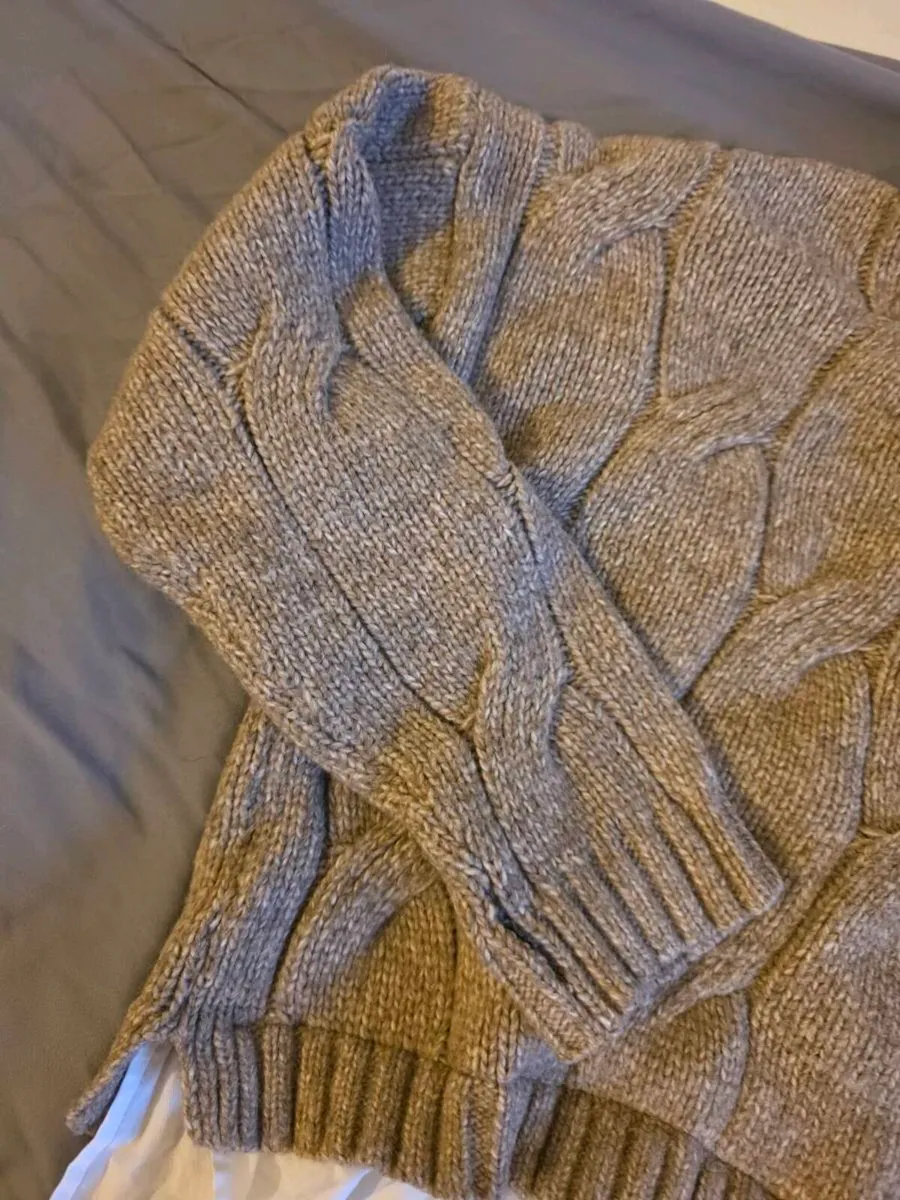 Knit sweater with built in shirt - Image 3