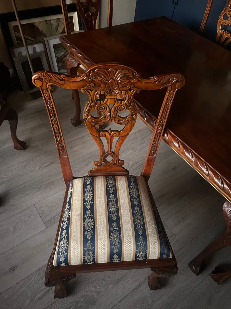 Dinning room table mahogany set - Image 2
