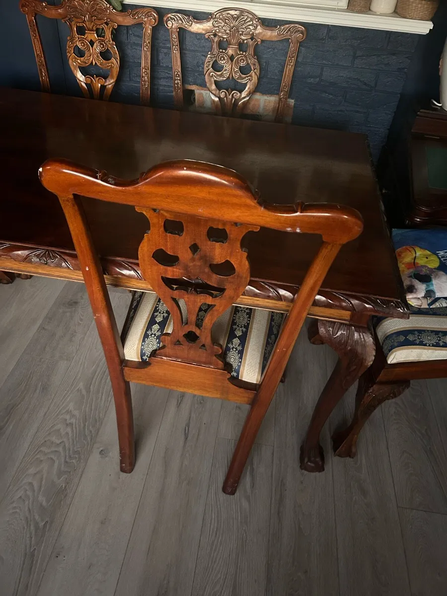 Dinning room table mahogany set - Image 3
