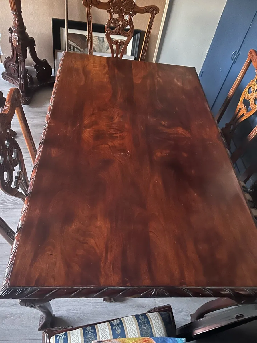 Dinning room table mahogany set - Image 4