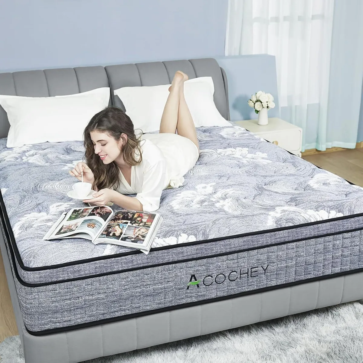 4FT6 Double Mattress 10.6 Inch Gel Memory Foam - Image 3