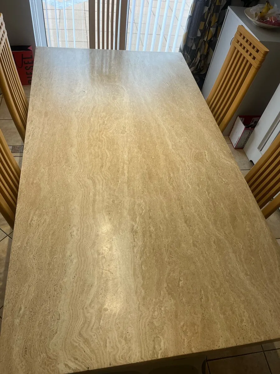 Marble dining table and 6 Chairs - Image 3