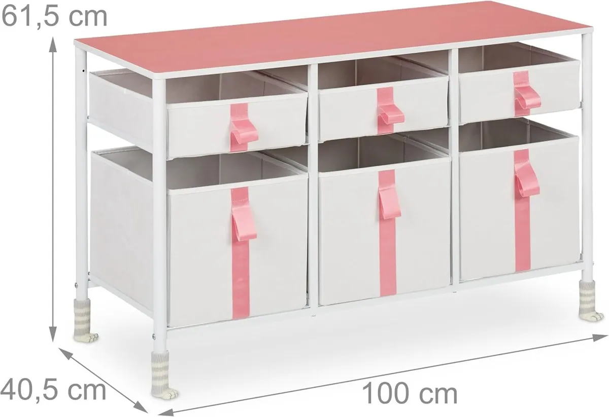 Chest Children HxWxD: 61.5 x 100 40.5 cm 6 Metal - Image 3