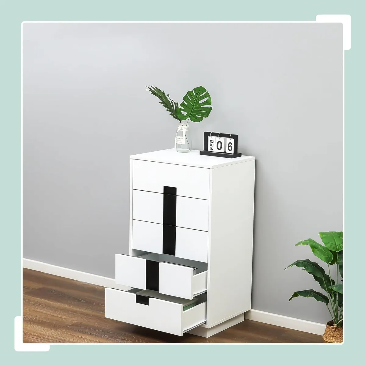 chest of drawers HxWxD: 88 x 50 40 cm 5 bedroom - Image 2