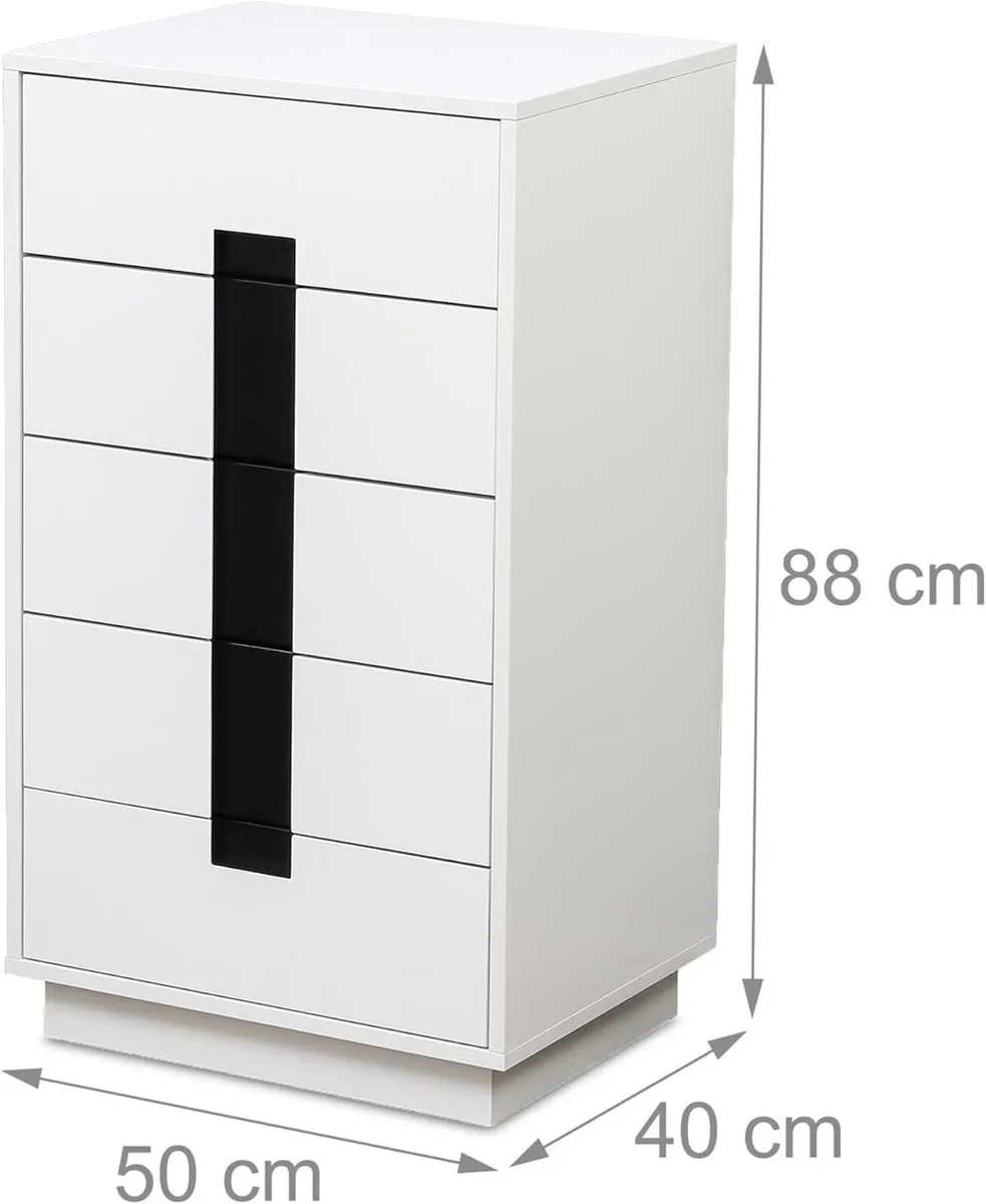 chest of drawers HxWxD: 88 x 50 40 cm 5 bedroom - Image 3