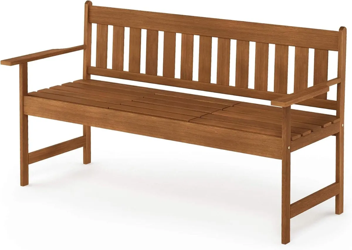 TIOMAN Outdoor Bench Occasional Garden with Back - Image 1