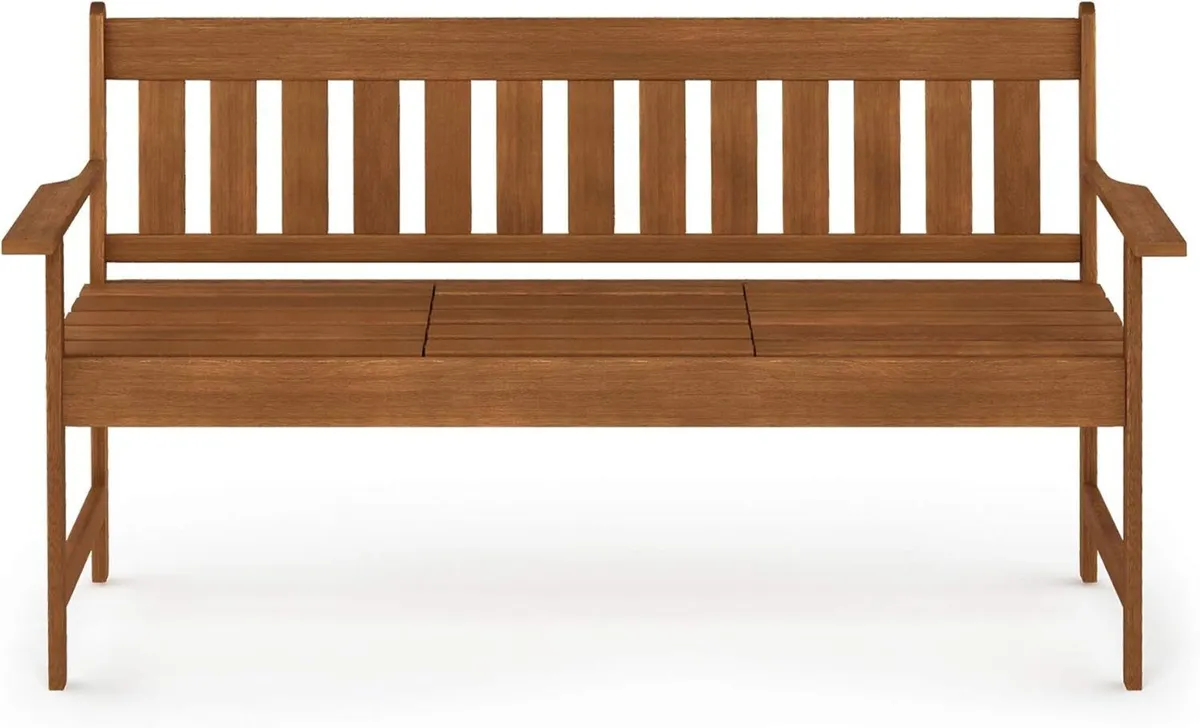 TIOMAN Outdoor Bench Occasional Garden with Back - Image 4